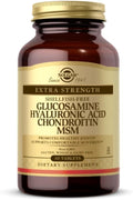 Solgar Glucosamine Hyaluronic Acid Chondroitin MSM (Shellfish-Free), 60 Tablets - Joint Support & Comfort - Supports Active Lifestyles - Non-GMO, Gluten Free, Dairy Free - 20 Servings