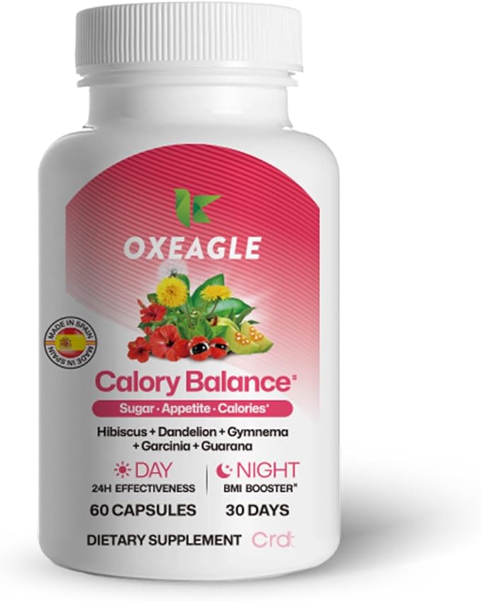 Appetite Suppressant, Metabolism Booster for Weight Loss, Fat Burner Supplement, Garcinia Cambogia, Guarana, Hibiscus, Dandelion, Gynostemma, Natural Support for Energy Levels, 60 Capsules