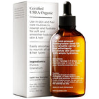 Gya Labs USDA Organic Pomegranate Seed Oil - 3.4 Fl Oz - Carrier Oil for Hair, Skin, Face, Scalp & Body Massage