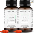 JSHealth Detox + Debloat. Bloating Relief for Women with Milk Thistle, Turmeric, and Fennel. Liver Health and Gut Support. Nutritionist-Formulated (60 Tablets, Pack of 2)