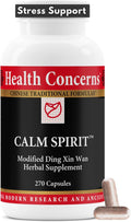 Health Concerns Calm Spirit - Stress Relief Supplement with Chinese Herbal Blend - Supports A Relaxed Mood, & Emotional Wellness - Magnesium Glycinate & Hawthorn Extract - 270 Capsules