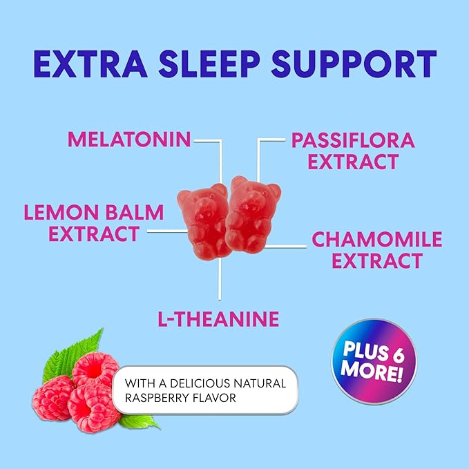 Sleep Gummies with Melatonin 12 mg Per Serving - Extra Strength Sleep Vitamin Gummy, Natural Melatonin Gummy, Occasional Sleep Support Supplement for Adults, Vegan, Gomitas para Dormir - 60 Gummies