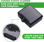 6 Packs Pocket Tiny Pill Case Single Daily Small Pill Container Travel Medicine Holder Cute Portable Personal Medicine Dispensers Organizers for Purse Pills Vitamin Supplements(Black)