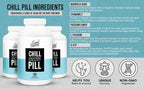 LIVELY VITAMIN CO. Chill Pill - Calm Mood - Relax - Restful Deep Sleep - REM - Stress - Anxiousness - Magnolia Bark - Chamomile - L-Theanine - Passionflower - 5-HTP - 180 Vegan Capsules