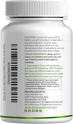 Nitric Oxide Supplement 3,000mg, 300 Capsules | 12-in-1 Complex for Men & Women – Arginine, Citrulline, Korean Red Ginseng, Tongkat Ali, Maca Root, & Marshmallow Blend*