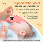 Legendairy Milk Vitamin D Drops for Infants, Organic Baby Vitamin D3 K2 Liquid 400 IU, Vegan for Newborns Toddlers & Kids, Childrens Supplement for Strong Bones & Teeth, Sugar Free, 90 Servings