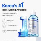 WELLAGE Real Hyaluronic Blue Ampoule 100 ([2nd Gen]3.38+2.02fl. oz)