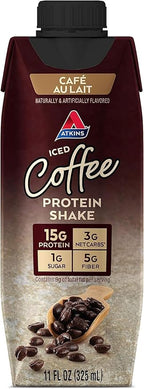 Atkins Café Caramel Iced Coffee Flavored Protein Shake, High Protein Shake, Low Glycemic, Carb and Low Sugar, Keto Friendly, Gluten Free (Pack of 24)