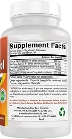 Best Naturals 2 Packs Resveratrol Complex 500 mg 60 Veg Capsules Made with Grape Skin, Red Wine, Quercetin - Gluten Free & Non GMO - (Total 120 Capsules)