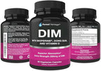 Pure DIM Supplement 250mg Diindolylmethane Plus BioPerine and Dong Quai - Hormone Balance Support for Women and Men, Menopause & Estrogen Support - 90 Vegetarian Capsules