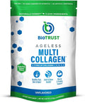 BioTrust Ageless Multi Collagen Peptides Powder – 5 Types (I, II, III, V, X) – Unflavored Collagen Powder for Women & Men – Hydrolyzed Protein – Grass Fed Beef, Fish, Chicken, Eggshell Membrane