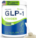 GLP-1 Supplement for Women & Men, Hunger & Metabolism Support | 15000MG GLP-1 Powder, Natural Formula GLP1 Supplements with Akkermansia Probiotic, for Metabolism, Digestion & Gut, 0 Sugar, 15.9 oz