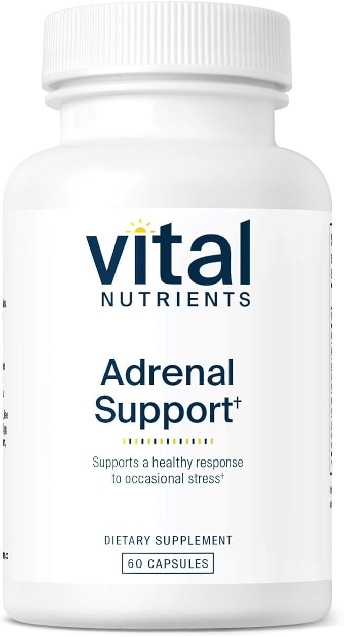 Vital Nutrients Adrenal Support - Adrenal Support Supplements for Gland Function and Cortisol Management - Supports Energy and Stress Levels - Gluten, Dairy, Soy Free - 60 Capsules