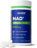 Liposomal NAD+ Resveratrol Supplement 1000mg Extra Strength with Trans Resveratrol, CoQ10, Quercetin and Organic Green Tea for Women and Men, Cellular Health, Energy Levels, 90 Vegan Capsules