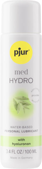 pjur med Hydro, Water-Based Premium Lubricate, Intimate Sex Lube for Men, Women & Couples - 100ml / 3.4 fl.oz