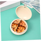 2Pcs Portable Small Sealing Case Travel Organizer Compact Compartment Container for Medicines Vitamins with Airtight Preservation Design Lightweight and Convenient Go Use