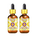 dève herbes Pure Peach Kernel Oil (Prunus persica) with Glass Dropper Cold Pressed (Pack of Two) 100ml X 2 (6.76 oz)