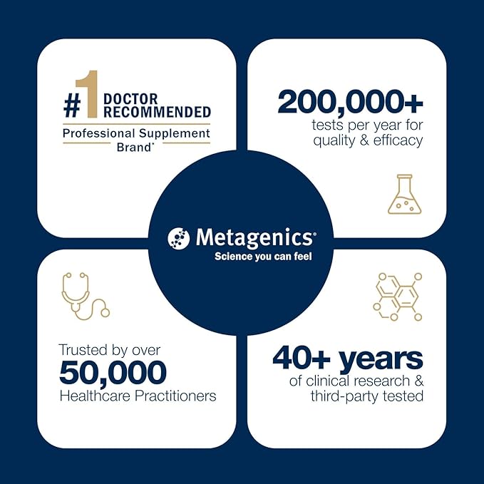 Metagenics OmegaGenics EPA-DHA 1000 mg - High Potency Omega-3 Fish Oil Supplement for Heart, Brain & Joint Health* - Sustainably Sourced - 60 Softgels