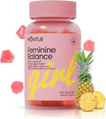 Premium Feminine Balance Gummies, for Women’s Wellness & pH Balance, Immune Support,Vegan, Hawaiian Pineapple, Non-GMO (60 Gummies)