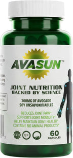 ASU Joint Support Supplement – 300mg Avocado Soy Unsaponifiables for Joint Comfort, Mobility & Cartilage Health, Clinically Studied, Plant-Based, Non-GMO, Gluten-Free, 60 Capsules (2 Month Supply)