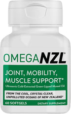 Original Omega-3 Joint Support Supplement, Best Natural Muscle Relief, Green Lipped Mussel Oil, 60 Softgels, No Fishy Aftertaste
