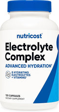Nutricost Electrolyte Complex Advanced Hydration (120 Capsules) - 8 Hydrating Electrolytes & Vitamins, Gluten Free, Non-GMO, Vegetarian
