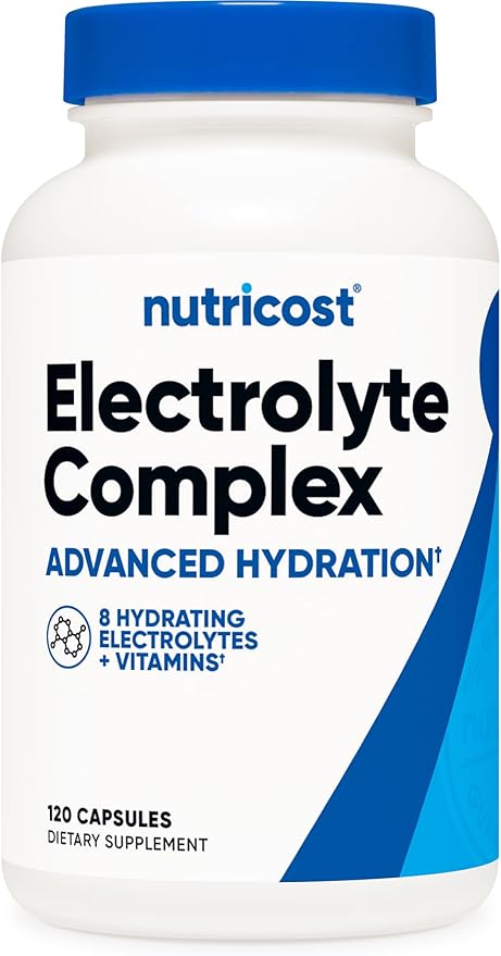 Nutricost Electrolyte Complex Advanced Hydration (120 Capsules) - 8 Hydrating Electrolytes & Vitamins, Gluten Free, Non-GMO, Vegetarian
