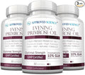 Approved Science Evening Primrose Oil - Maximum Strength - Cold Pressed - 10% GLA - Hormonal Balance, Skin and Heart Health - 3 Month Supply - All Natural