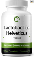 Lactobacillus Helveticus Probiotic Supplement 240 Tablets 3 Billion CFU Probiotics for Men & Women Supports Intestinal Digestive & Gut Health (240, Lactobacillus Helveticus)