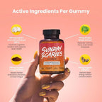 Sunday Scaries® 4-in-1 Functional Mushroom Gummies | Highly Rated for Energy & Focus | Organic Lion's Mane (20:1) + Organic Chaga + Ginkgo Biloba + Caffeine | All-Natural, Vegan, Blood Orange Flavor
