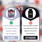 Creatine Monohydrate Gummies Complex 8000mg for Men and Women, Containing L-carnitine & Taurine, Build Muscle, Boost Energy, Faster Recovery, Sugar Free & Vegan, Raspberry & Blackberry, 120 Count