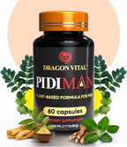 PIDIMAN Plant-Based Performance Supplement for Men, Energy and Drive Enhancement Formula, 60 Capsules, 30-Day Supply, Vegan Dietary Supplement