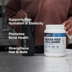 Transparent Labs Grass-Fed Collagen Peptides Powder - Collagen Powder for Women & Men, 22G Bovine Hydrolyzed Collagen Peptides Powder for Skin, Hair, Joint & Muscle Recovery - Unflavored, 30 Servings