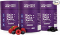 The Wellness Project 14-in-1 Hair, Skin & Nails Gummies with 10,000 mcg Biotin, Keratin, Hyaluronic & Folic Acid, Vitamins A, C, B5, B6 & B12 & Sea Buckthorn | Tasty Mixed Berry Flavor (Pack of 3)