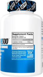 EVL L-Carnitine Supplement for Weight Loss Support - L Carnitine Tartrate for Cellular Energy Focus Endurance and Fat Burning Support - Stimulant Free Amino Acid for Fat Metabolism (120 Servings)