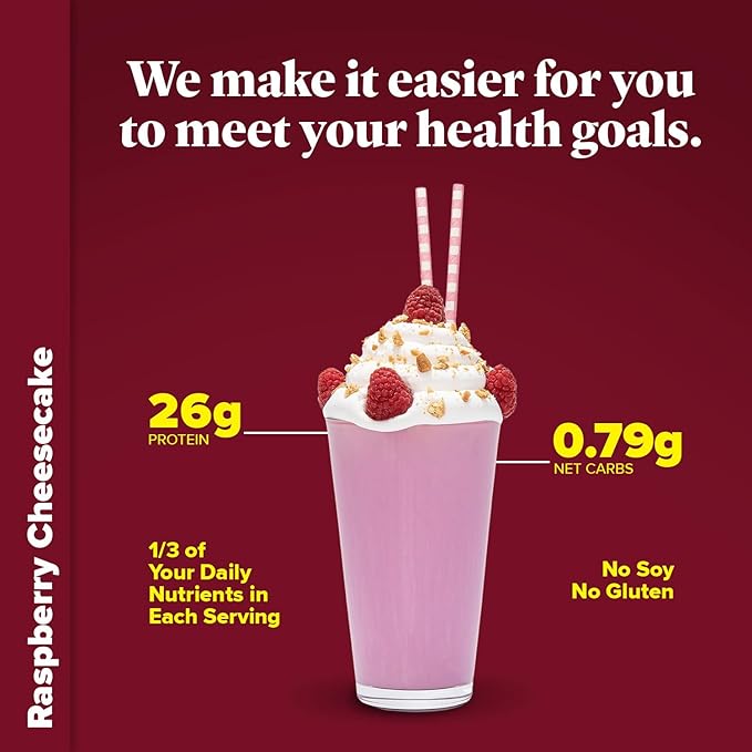 Keto Chow Raspberry Cheesecake | Keto Meal Replacement Shake Powder | Nutritionally Complete | Low Carb | Delicious Easy Meal Substitute | Protein Rich You Choose The Fat | Single Meal Sample