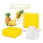 2 PCS Yoni Soap Bars Feminine Wash, 100% Natural Organic Yoni Bar Soap for Women Ph Balance Yoni Wash Eliminates Odor Moisturizing Yoni Care Soap with Foaming Net, Pineapple Handmade Soap 3.53 OZ