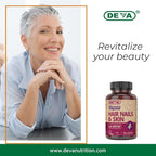 DEVA Vegan Vitamins Hair, Nails & Skin Supplement with 500 mcg of Biotin Per Tablet 90 Tablets (Pack of 2)