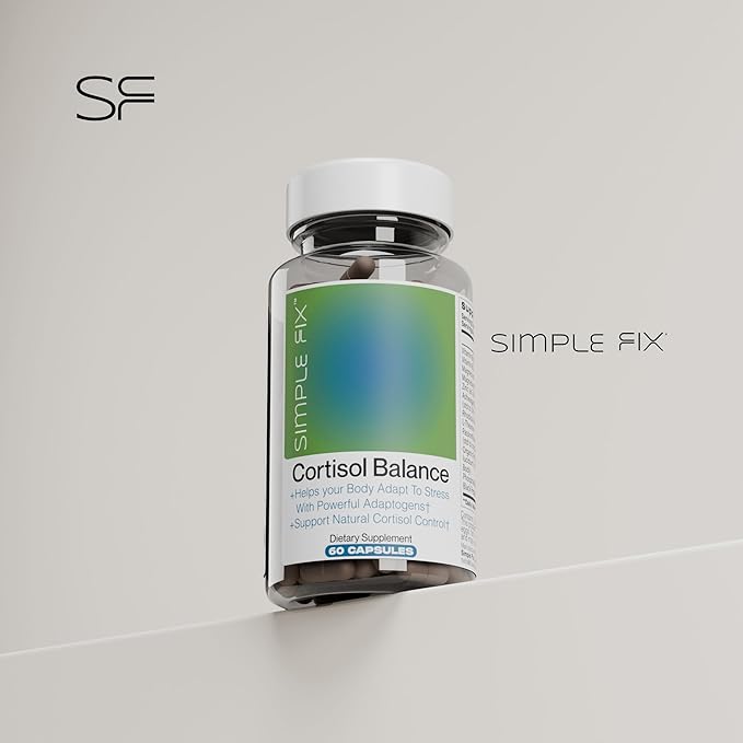 Cortisol Balance Supplement – Supports Stress, Focus & Daily Energy – with Ashwagandha, Rhodiola Rosea, L-Theanine, Magnesium, Zinc & B6 – Adaptogen Formula – Vegan Capsules