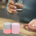 Veemoon 4pcs Silicone Travel Pill Organizer, Small Portable Medicine Box Set with Leak-Resistant Compartments for Supplements and Medication, Travel Size Pill Container for Daily Use