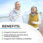 BioSchwartz Bone Strength Supplement - Gentle Non-Constipating Bone Health Supplement for Women & Men with 9-in-1 Complex with Calcium Magnesium Zinc D3 K2 & More - 3rd Party Tested - 1 Month