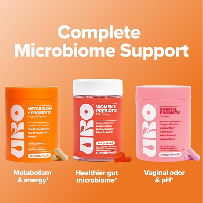 URO Metabolism + Probiotic Support Capsules – Metabolism, Gut Health & Sustained Energy – with Chromium Picolinate, Green Coffee Bean Extract & Targeted Probiotics – 1 Month Supply – 30 Servings