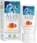 Aloe Cadabra Flavored Personal Lubricant and Vaginal Moisturizer, Organic Edible Aloe Lube for Men, Women and Couples, Non-Staining, pH Balanced, Toy Compatible (Mango Passion, 2.5 Ounces, 1 Pack)