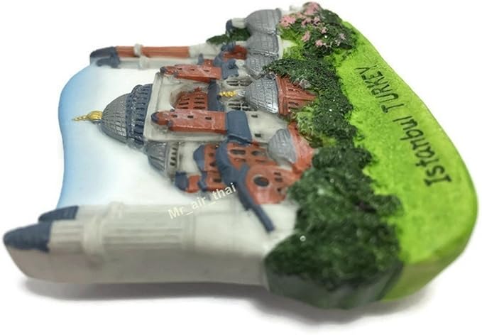 WitnyStore Tiny 2⅞" Hagia Sophia Istanbul Turkey Türkiye Magnet - Miniature Hand Made Resin 3D Asia Landmark Tourist Attraction Decorative Refrigerator Fridge Magnets Décor Collectible Souvenir Gift