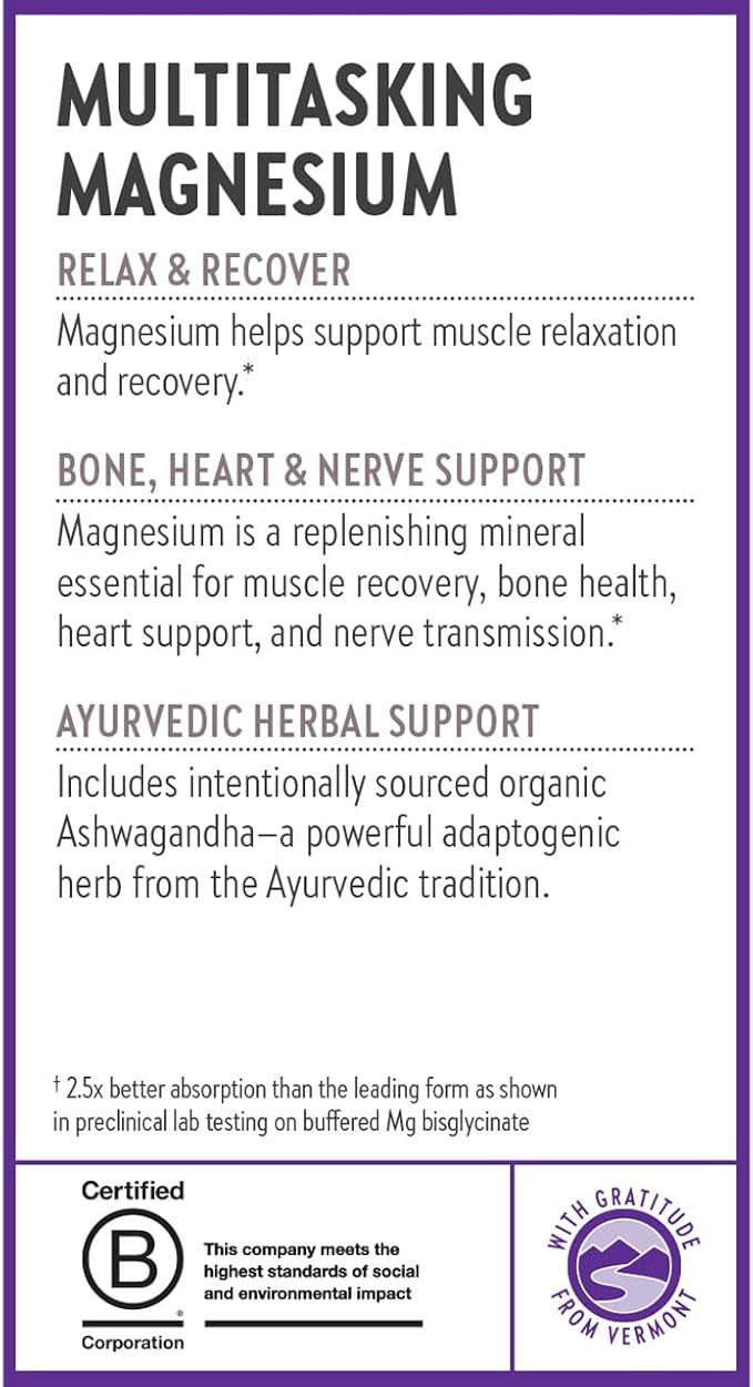 New Chapter Magnesium + Ashwagandha Supplement, 325 mg with Magnesium Glycinate for Muscle Relaxation & Recovery, Heart, Nerve & Bone Health, 2.5X Absorption,Non-GMO-90 ct (3 Month Supply),(Pack of 2)