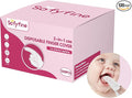 120 PCS Baby Tongue Cleaner for Newborn, Oral Finger Dry Wipes for Infant, Disposable Toddler Mouth Toothbrush for 0-24 Months
