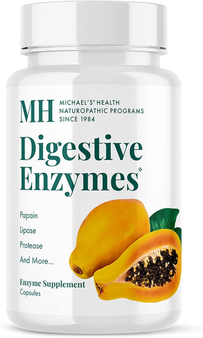 Michael's Health Naturopathic Programs Digestive Enzymes - 180 Capsules - Assists in Digesting Protein, Fats, Starch, Dairy & Carbohydrates - 60 Servings