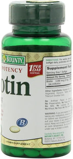 Nature's Bounty Super Potency Biotin 5000mcg - 72 softgels (Pack of 2)
