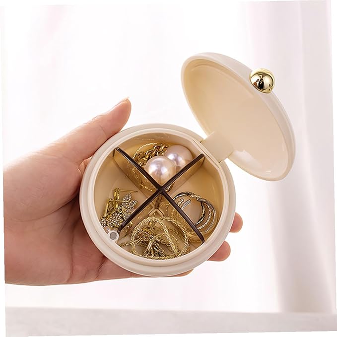 2Pcs Portable Small Sealing Case Travel Organizer Compact Compartment Container for Medicines Vitamins with Airtight Preservation Design Lightweight and Convenient Go Use