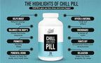 LIVELY VITAMIN CO. Chill Pill - Calm Mood - Relax - Restful Deep Sleep - REM - Stress - Anxiousness - Magnolia Bark - Chamomile - L-Theanine - Passionflower - 5-HTP - 90 Vegan Capsules